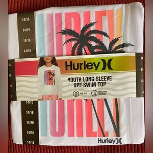 Hurley Girls’ Youth Long  Sleeve UPF Swim Top